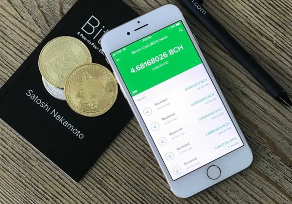 Crypto wallet is opened on iPhone