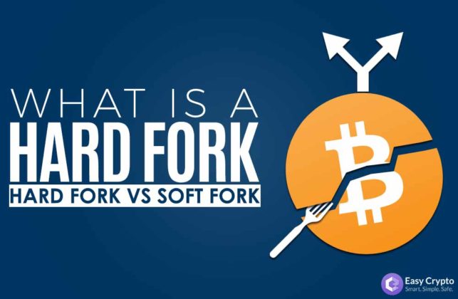 What is a hard fork vs soft fork preview image with easy crypto NZ logo