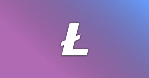 Litecoin logo on purple haze back ground NZ New Zealand buy sell