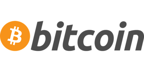 The logo and icon of Bitcoin (BTC) on transparent background
