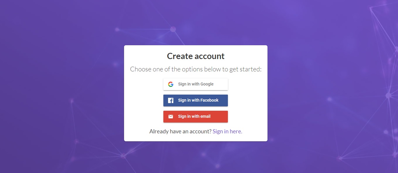The page of Easy Crypto shown to create an account