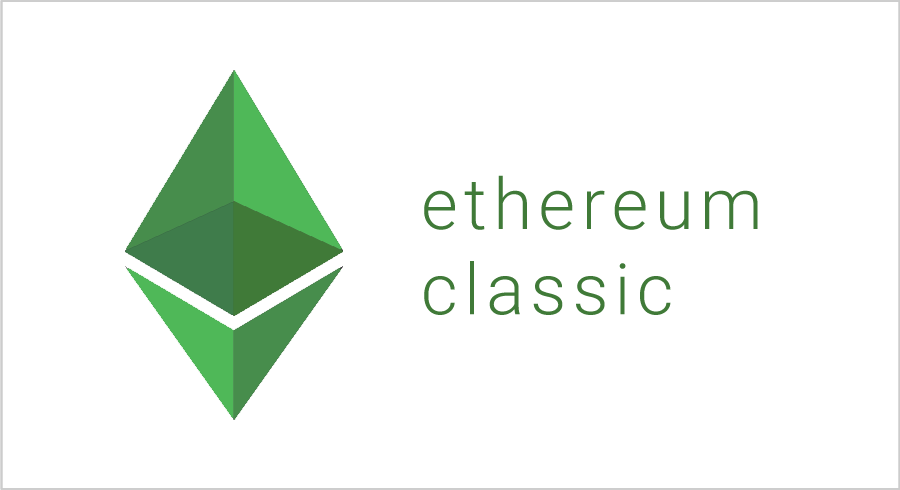 The logo of Ethereum classic.