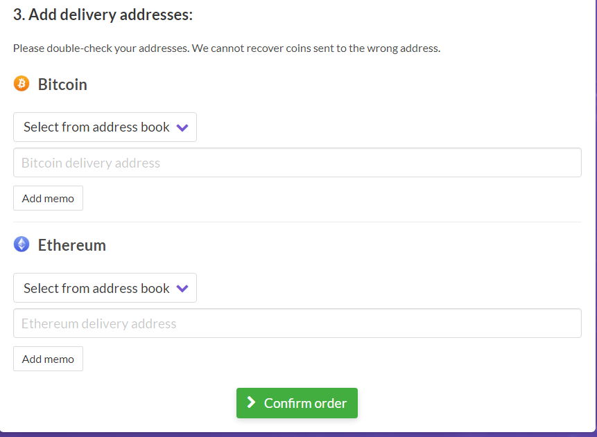 Confirm your cryptocurrency wallet address in Easy Crypto's Auto-Buy feature