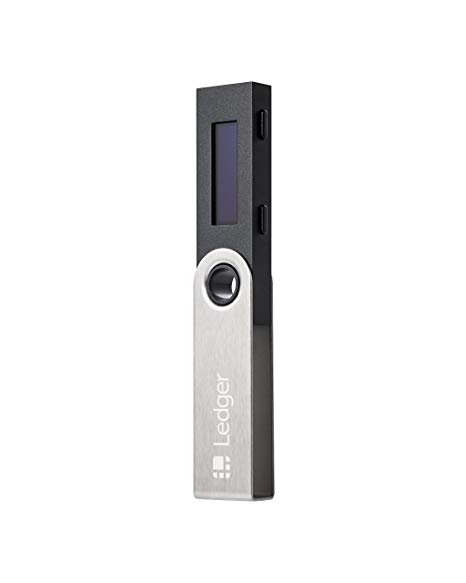 The photo of Ledger Nano S hardware cryptocurrency or Bitcoin wallet
