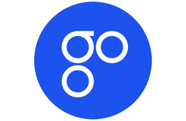 The logo of OmiseGO (OMG) on white background