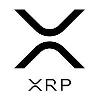 The logo of Ripple (XRP) on a white background