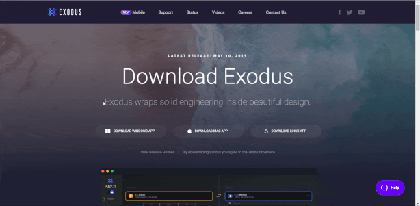 Exodus wallet download GIF