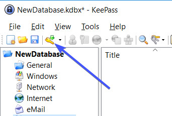 keepass-new-database-generation