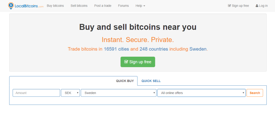 Local Bitcoin Interface New Zealand screenshot