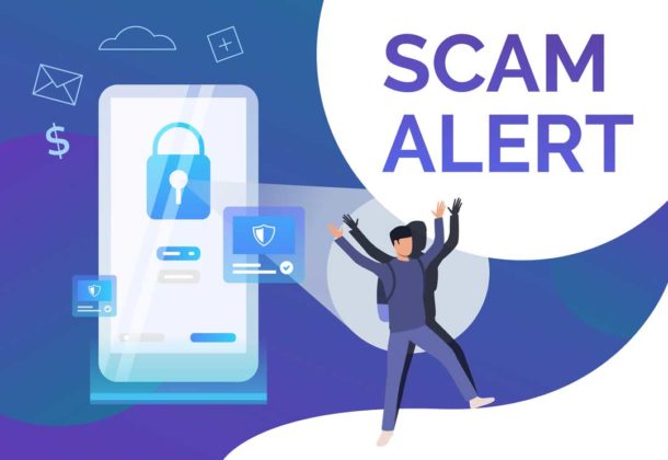 The warning poster of Bitcoin scams and frauds by Multi-Level Marketing (MLM) companies