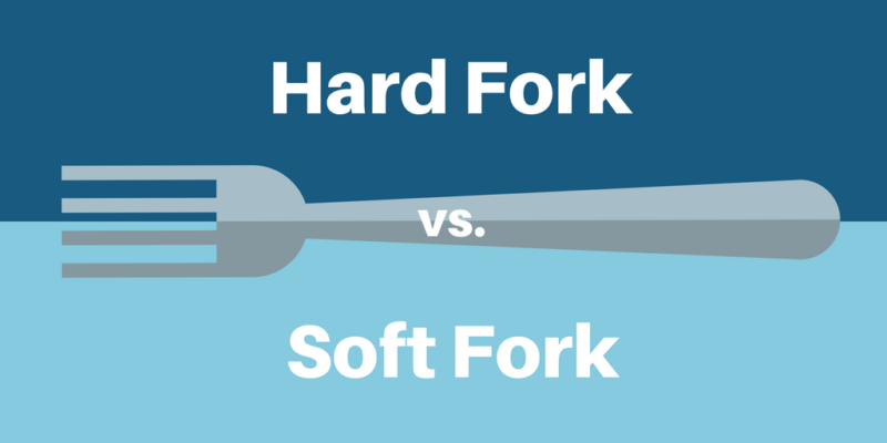 hard forks vs soft forks graphic