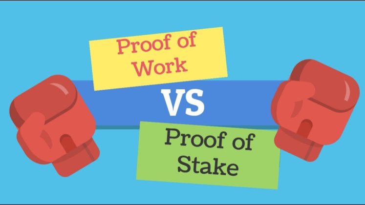 boxing gloves next to proof of stake and proof of work