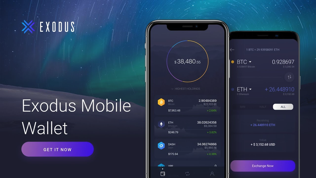 Exodus is a mobile wallet with cross-platform compatibility