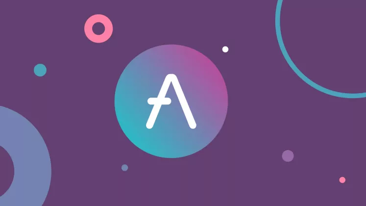 Purple and teal AAVE logo.