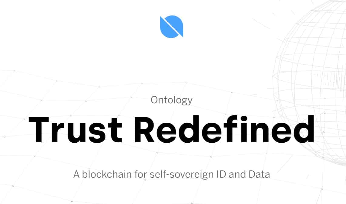 Ontology cryptocurrency banner. 