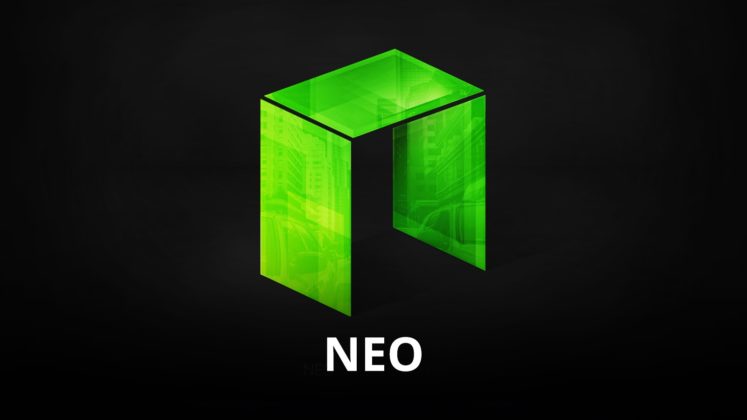 Green Neo (NEO) blockchain logo on a dark background.