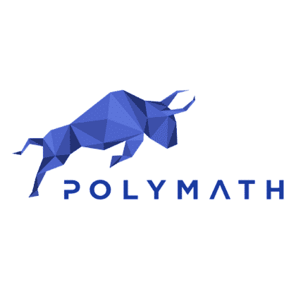 Blue Polymath (POLY) logo on a plain white background.
