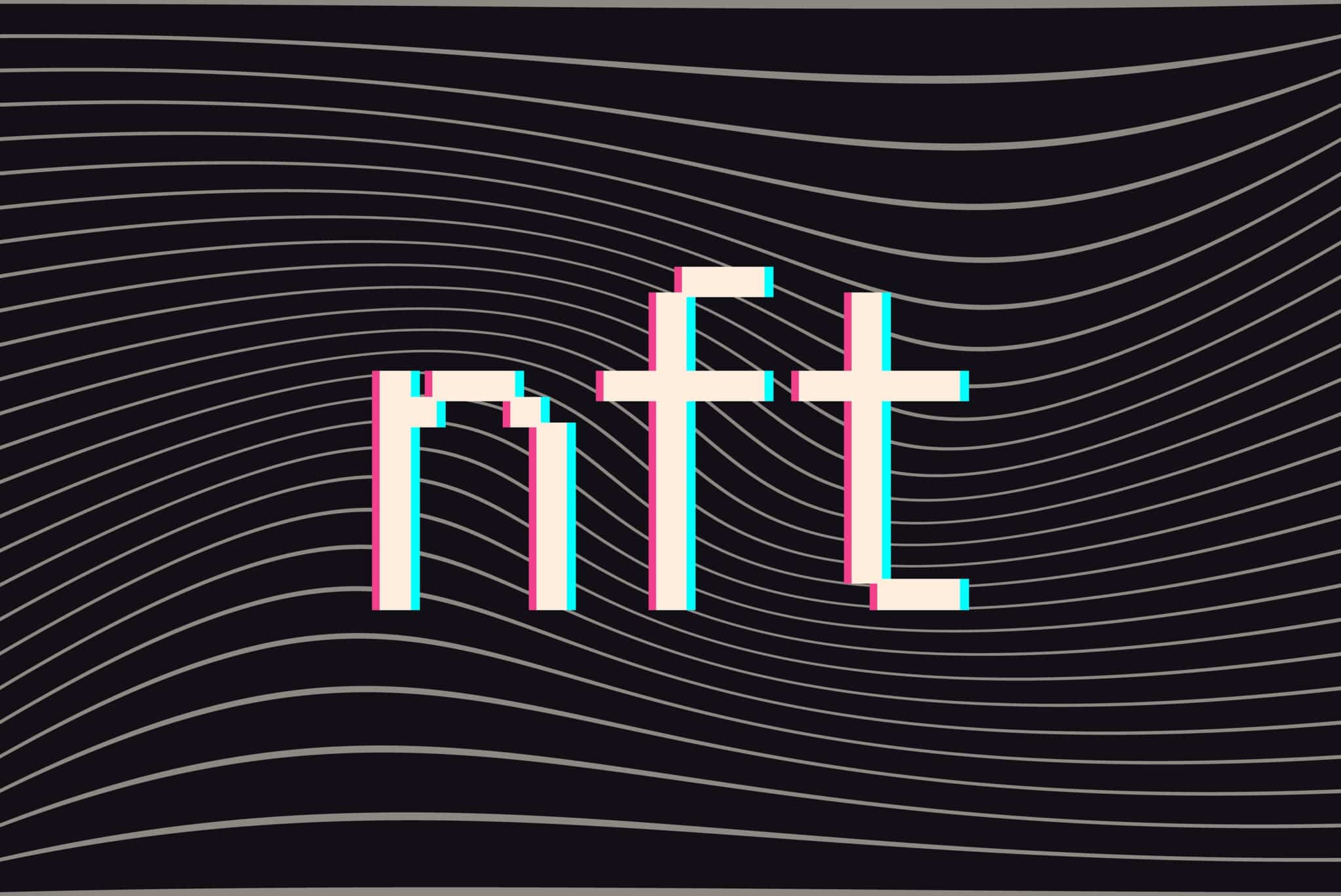 NFT typeface on a dark background