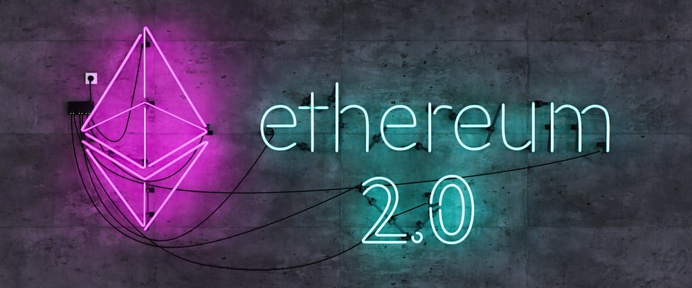 ethereum 2 neon sign.