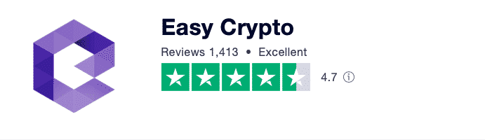 Screenshot of Easy Crypto Trustpilot review.