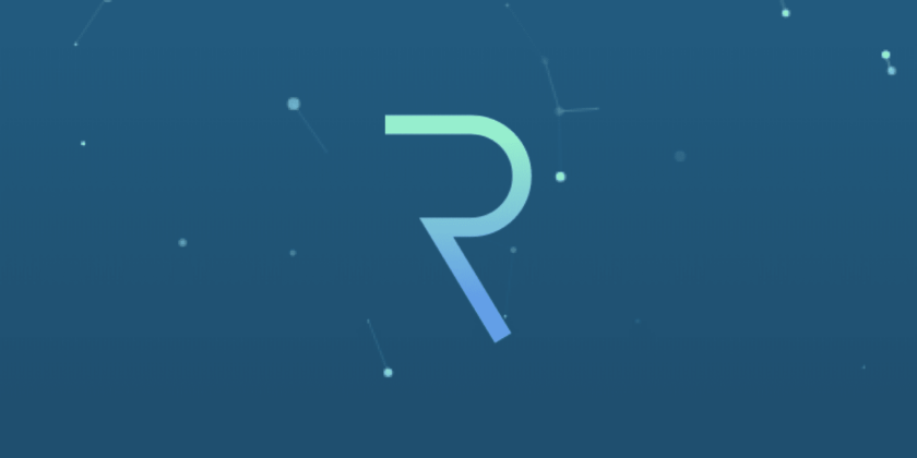 Request (REQ) network logo on a teal blue background.