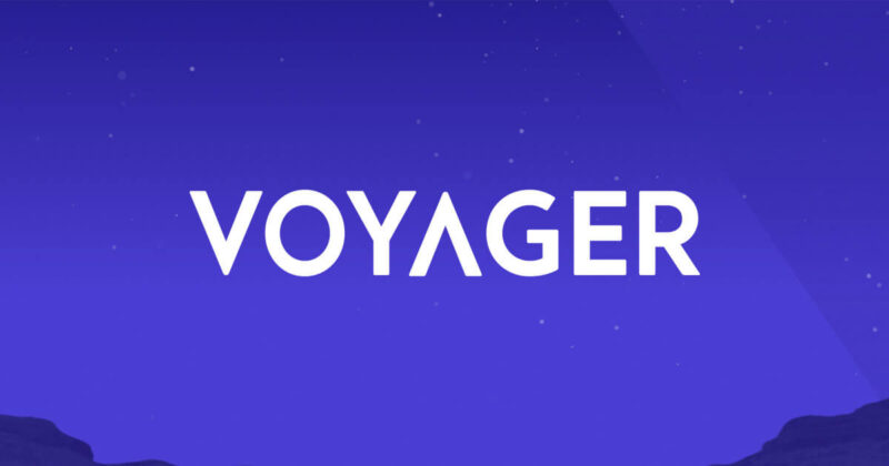 Voyager VGX logo on blue backgrond.
