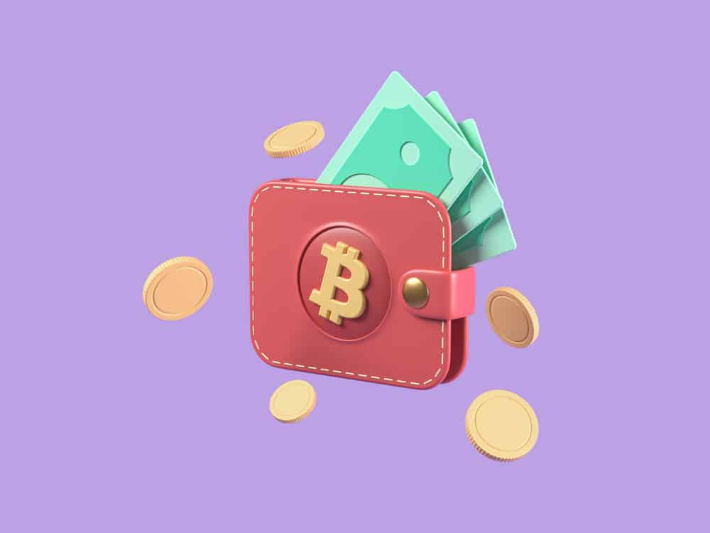 Illustration of a Bitcoin wallet.