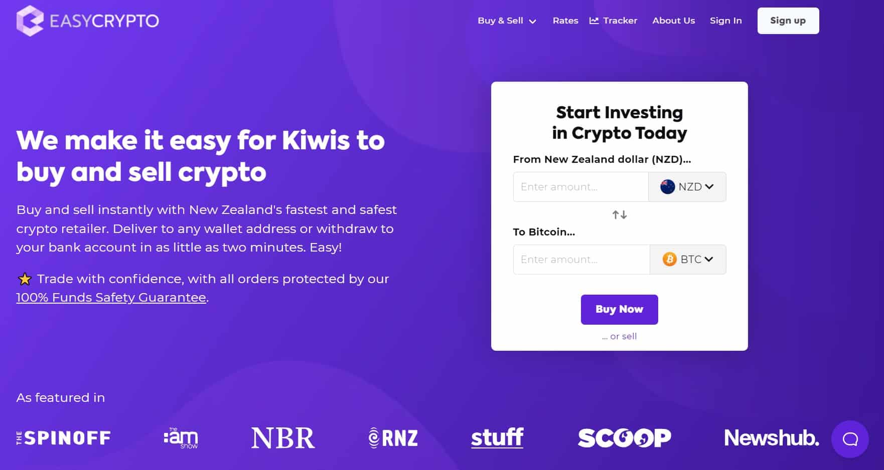 We make it easy for Kiwis to buy and sell crypto!