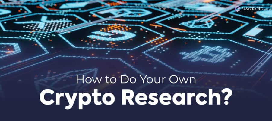 Blog cover illustration for how to do your own crypto research