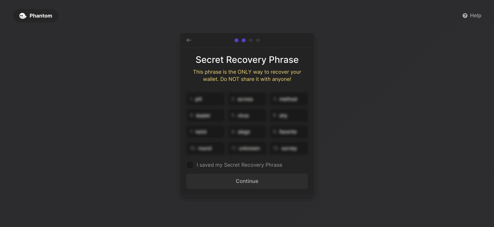 Phantom secret recovery