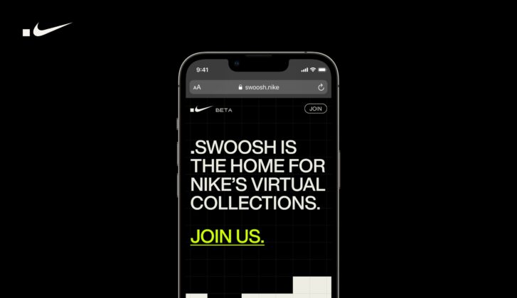 Nike.Swoosh on mobile phone