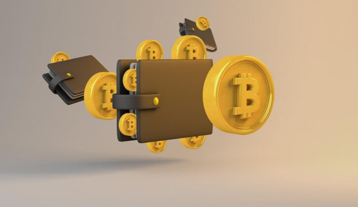 Brown Bitcoin BTC vault to illustrate crypto wallet.