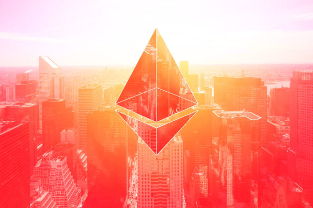 Orange Ethereum ETH crypto logo