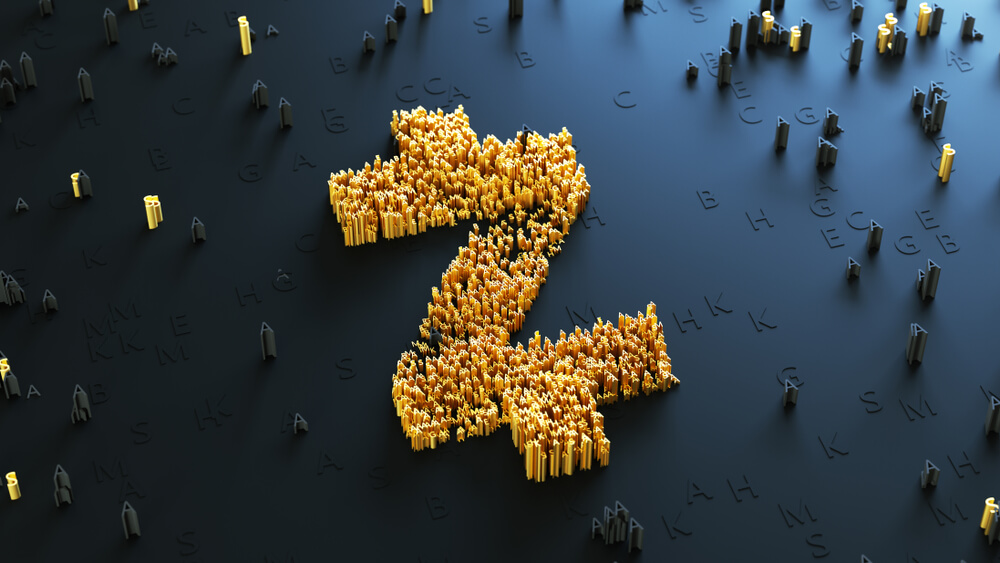 3D illustration for ZCash crypto token