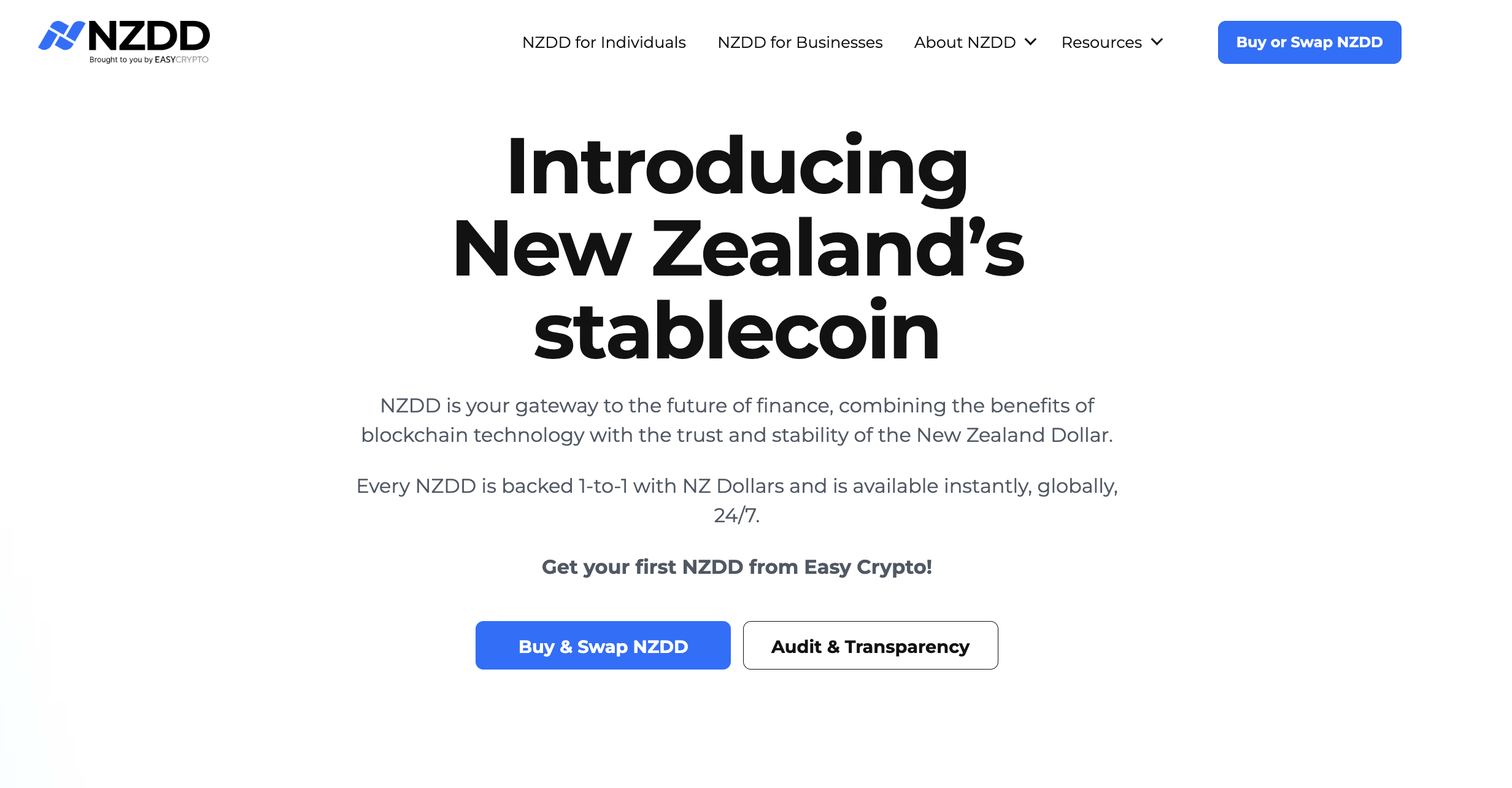 Screenshot of NZDD Homepage