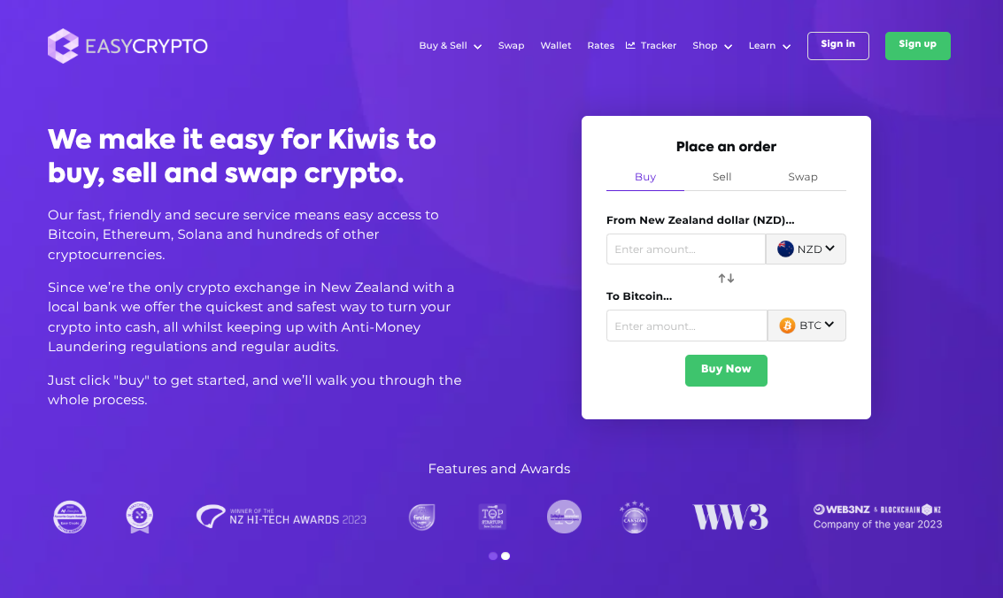 Easy Crypto Homepage